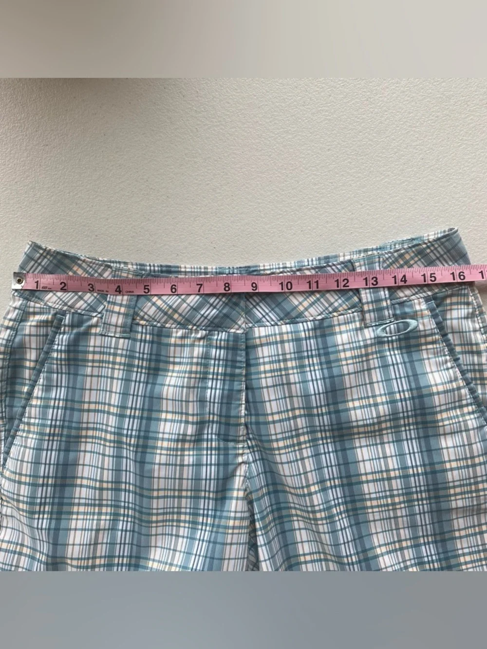 Oakley Blue Plaid Women’s Shorts